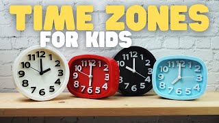 Time Zones for Kids  Learn about the time zones of the world [upl. by Llerdnad722]