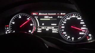 Audi A6 C7 30BiTDI 430hp 0291kmh acceleration [upl. by Hurlow]