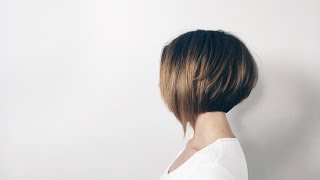 how to cut classic bob with long asymmetrical fringe [upl. by Dao777]