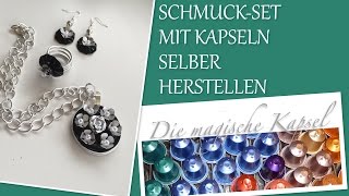 DIYfestliches SchmuckSet aus NespressoKapseln  die magische KaffeeKapsel [upl. by Atinaej]