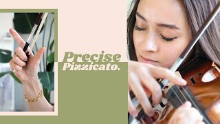 Violin Teachers Top Tips for PRECISE PIZZICATO for the violin [upl. by Engedi395]