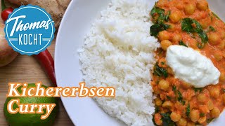 Vegetarisches Kichererbsen Curry  einfaches und schnelles Mittagessen [upl. by Andee3]