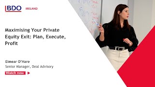 Private Equity  Maximising your PE Exit  Plan Execute Profit [upl. by Ahsemad]