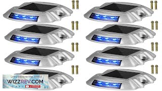 VEVOR Driveway Lights 8Pack Solar Driveway Lights Bright Blue Solar Deck Lights Review [upl. by Halladba]