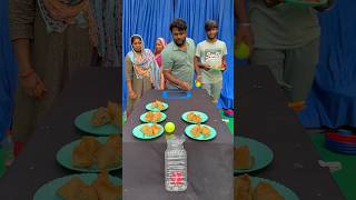 Ball roll ampEat samosa challenge game shorts [upl. by Nalyad58]