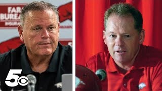 Petrino and Pittman answer questions during Razorback press conference [upl. by Chemaram]