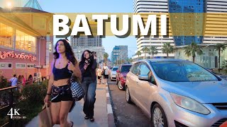 🇬🇪 4K HDR  Evening Walk in Downtown Batumi 2024  Georgia’s most beautiful and modern city [upl. by Leontine]