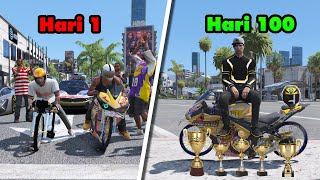 100 HARI DI GTA 5 DARI JOKI KAMPUNG MENJADI DRAG RACER NO 1 DI DUNIA [upl. by Elorac]