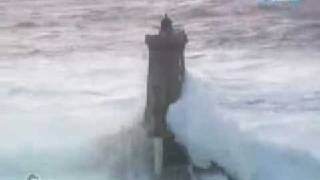 French lighthouses and VERY BIG waves during stormy weather  description [upl. by Husein]