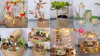 Surprise that 10 Water Fountain Ideas out of Waste Material Jute Craft [upl. by Shir]