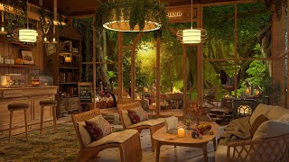 Warm March Jazz Music amp 4K Cozy Coffee Shop Ambience ☕ Background Music for Relaxing and Working [upl. by Damick]