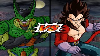 Semi Perfect Cell vs SSJ4 Vegeta Budokai Tenkaichi 4 Request [upl. by Arednaxela]