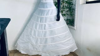 How to make a HOOP SKIRT for BALL GOWN  PETTICOAT for WEDDING GOWN  Beginner friendly tutorial [upl. by Knick]