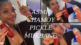 ASMR CHAMOY PICKLE MUKBANG MOUTH SOUNDS [upl. by Lurie]