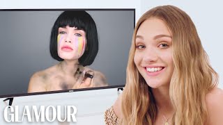 Maddie Ziegler Fact Checks Beauty Tutorials on YouTube  Glamour [upl. by Brewer852]