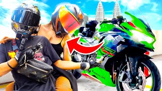 Bucin Vlog Naik ZX25R di Malaysia Bulenya Cantik [upl. by Enitsirk885]