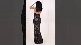 Sparkling Allure  Cross Back Sequin Maxi with Diamante Straps [upl. by Auka]