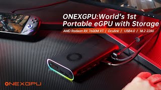 OneXGPU Worlds 1st Portable eGPU with Storage [upl. by Novikoff711]