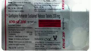 KYU SR 200 Tablets Quetiapine Fumarate Sustained Release Tablets s 200 mg [upl. by Shandy]