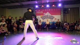 Waacking Semifinal1 DYJKR vs PollyTW  20160820 South Side Session Vol9 [upl. by Ardnosak]