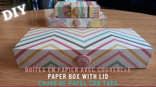 🌸 DIY 🌸 Boîte en papier avec couvercle  Faire une boite en papier  Fabriquer une boîte en papier [upl. by Scammon856]