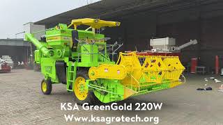 KSA  GreenGold 220W  Mini Combine Harvester  Since 1968 [upl. by Asseram190]