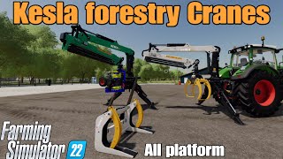 Kesla Forestry Cranes  FS22 mod test for all platforms [upl. by Vic]