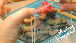 Making Ponyo diorama under the sea with clay [upl. by Kenaz]