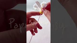 Diy this Paper daisy Flower 🌼Trending paper craft explore easyhacks paperflower shortsfeed [upl. by Airom]