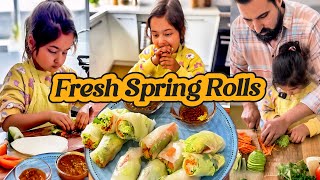 How To Make Fresh Spring Rolls Recipe with Best Dipping Sauce  Vegan Spring Rolls  Summer Rolls [upl. by Kimber]