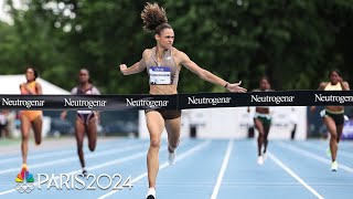 Sydney McLaughlinLevrone runs thirdfastest 400m in US history at NYC Grand Prix  NBC Sports [upl. by Fia]