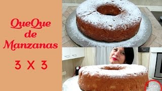 QUEQUE DE MANZANAS 3 X3  PASO A PASO Silvana Cocina ❤ [upl. by Urson203]