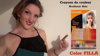 ✏️ Brutfuner skin tone  le top  72 pencils présentation  Avis et Colo test sur Kitty [upl. by Best]