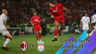 Milan vs Liverpool 2005 UEFA Champions League Final Greatest Football Comebacks [upl. by Onitsoga979]