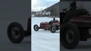 Gutsy Woman Drives MultiMillion quotScuderia Ferrariquot Prewar Racer onto the Ice [upl. by Zoha479]