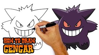 How to Draw Pokemon  Gengar [upl. by Willner]