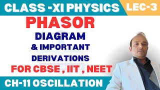 Oscillation Phasor Diagram amp Important Derivations Class 11  Chapter 11 Physics  CBSEIITJEE [upl. by Will]