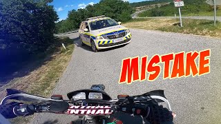 Dirt Bike On The Road  Moto Vlog  A Case For Police Chase 11 [upl. by Novj847]