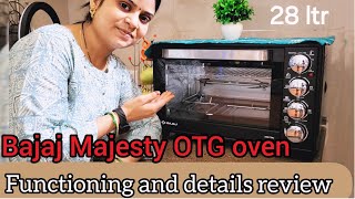 Bajaj majesty OTG 🔥 oven review  how to use OTG at home  Bajaj OTG 28 Ltr  1800 wt  2800 TMC [upl. by Athal]