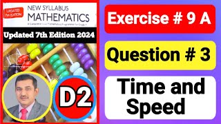 O level maths d2  how to solve time and Speed problems average speed  ex 9A q3  d2 unit 9 ex 9A [upl. by Ainessej724]