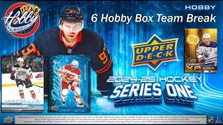 202425 Upper Deck S1 Hockey 6 Hobby Box TEAM Break 4 eBay 110424 [upl. by Eben]