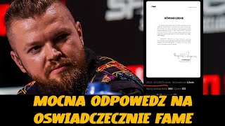 SYLWESTER WARDĘGA OSTRO ODPOWIADA NA OŚWIADCZENIE FAME [upl. by Leind]