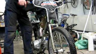 Junior speedway bike startup [upl. by Anomer]