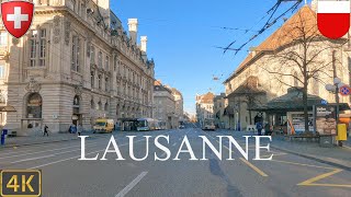 Driving Lausanne Switzerland 🇨🇭  4K City Drive [upl. by Burwell]