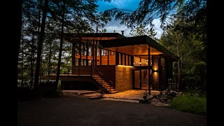 Architecture video of beautiful modern residence on Chandos Lake Canada [upl. by Iorgo]