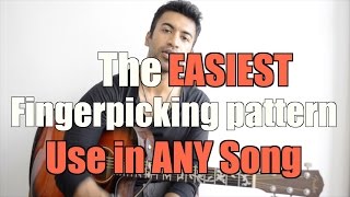 The EASIEST Fingerpicking pattern  USE IN ANY SONG [upl. by Analat218]