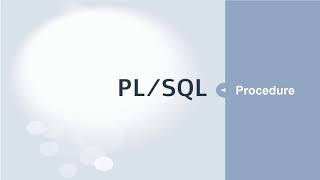 PLSQL Tutorial  Procedure [upl. by Nitram]