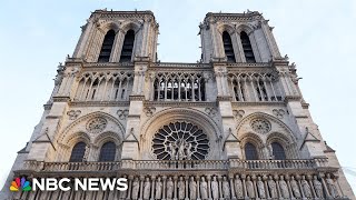 WATCH Reopening ceremony for Notre Dame Cathedral in Paris  NBC News [upl. by Ermin195]