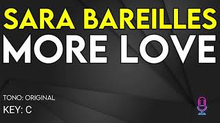 Sara Bareilles  More Love  Karaoke Instrumental [upl. by Eselrahc]