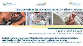 Évaluation d’une technique de kiné respiratoire  Journée dÉtude Paramédicale en Néonatologie [upl. by Hippel708]